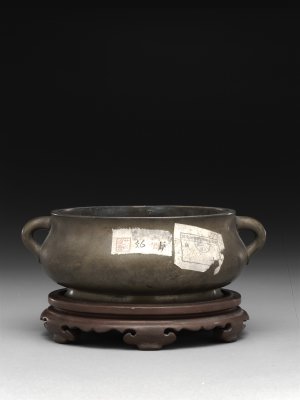 图片[1]-Copper Youlong Ear Ring Foot Stove-China Archive